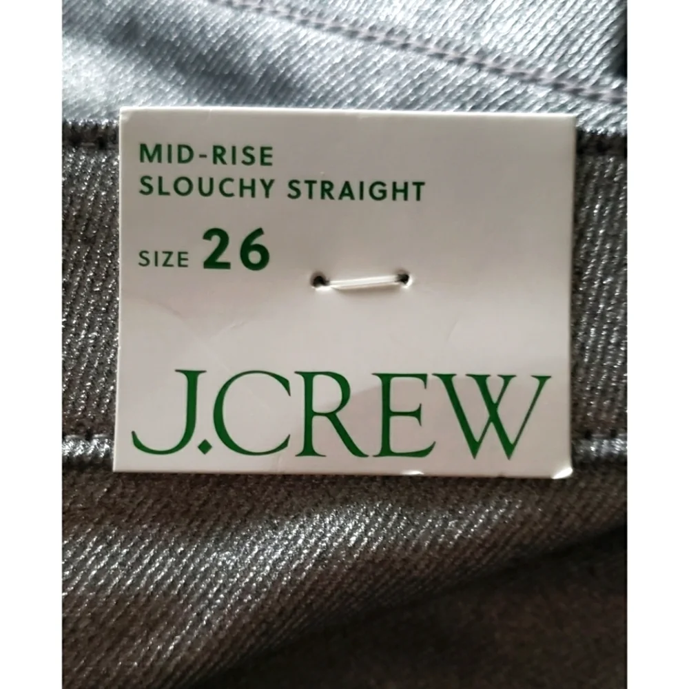 J.Crew Collection slouchy-straight jean in silver